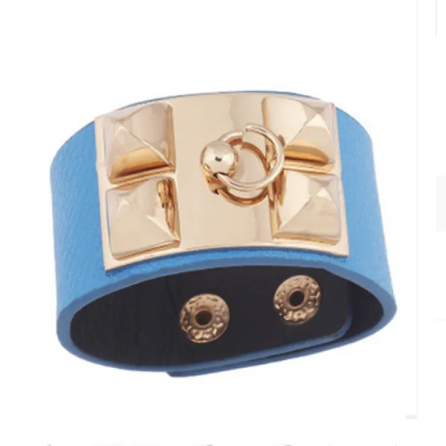 Punk Leather Gothic Rock Women Cuff Bracelet