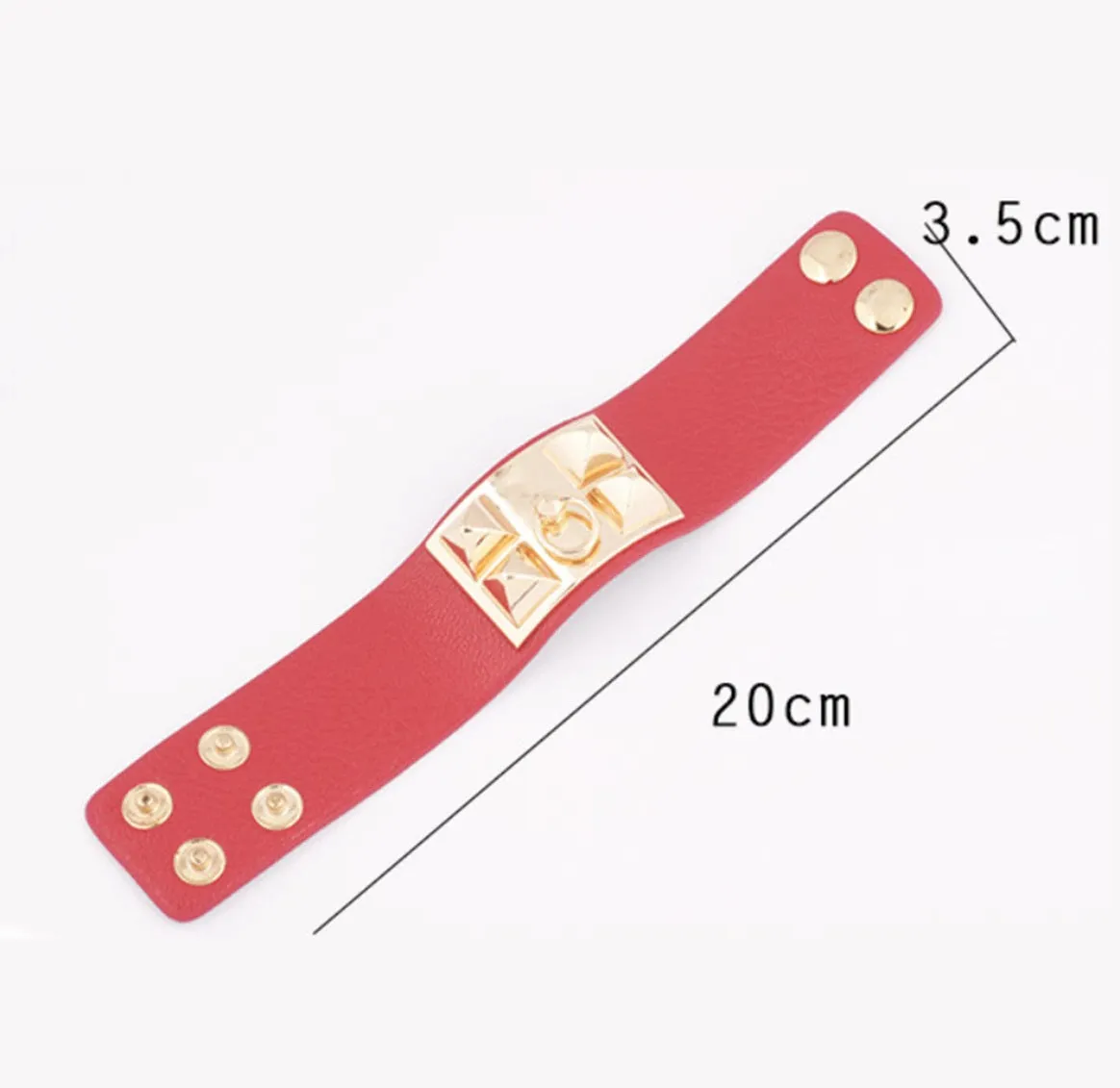 Punk Leather Gothic Rock Women Cuff Bracelet