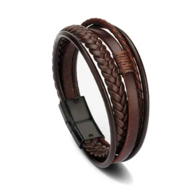 Punk Leather Gothic Rock Women Cuff Bracelet