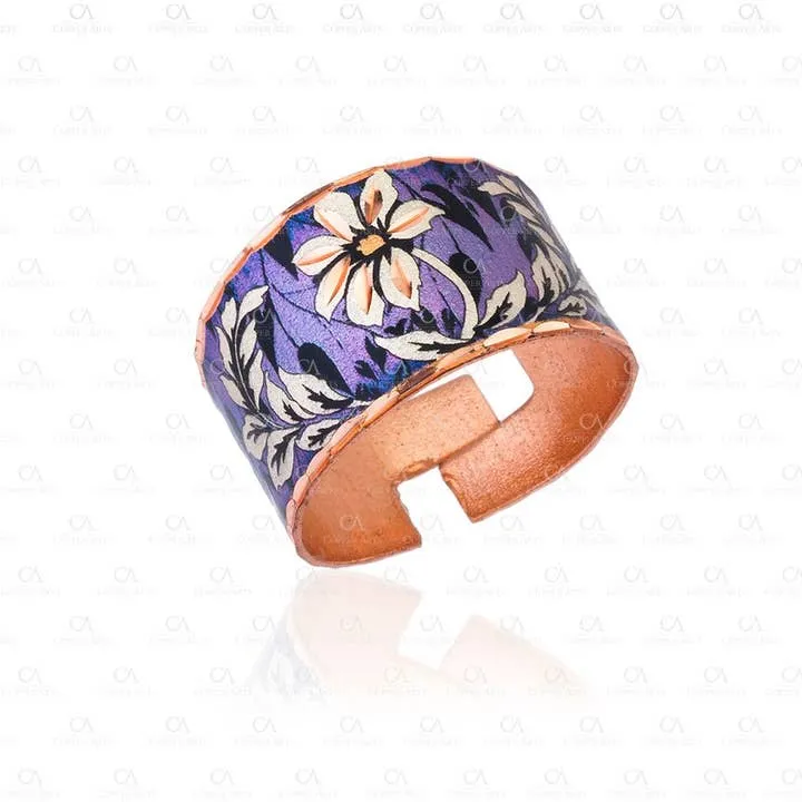 purple flower Adjustable Ring
