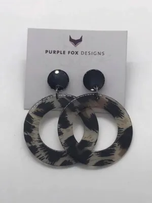PURPLE FOX DESIGNS Earrings - Cream/Black