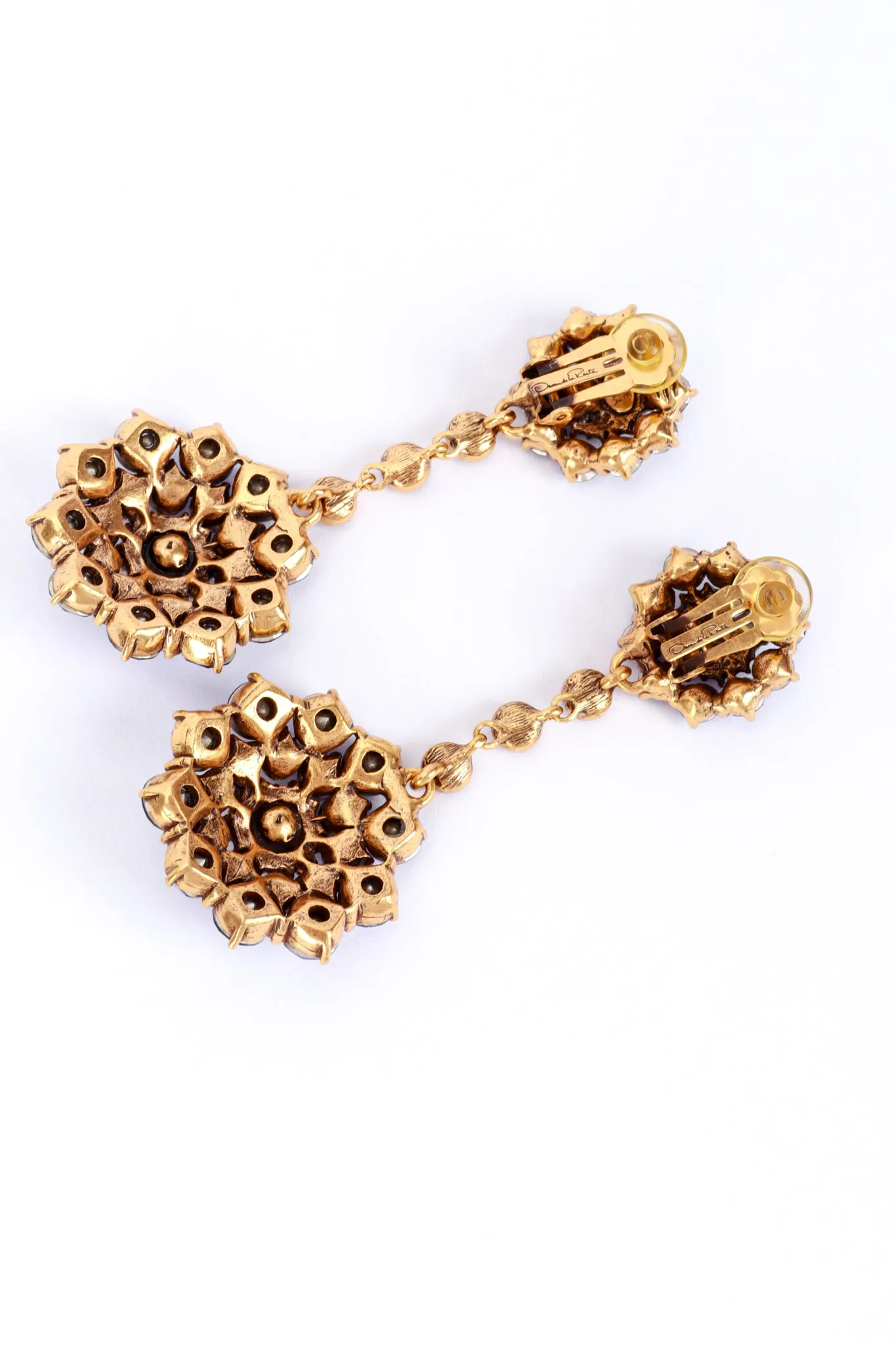 Purples Crystal Flower Burst Drop Earrings