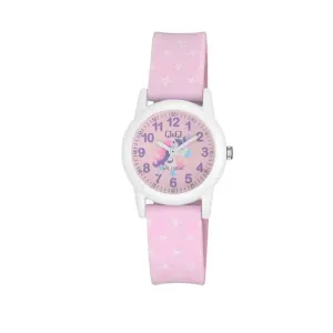 Q&Q VR99J013Y Kids Analog Watch with Pink Resin Band