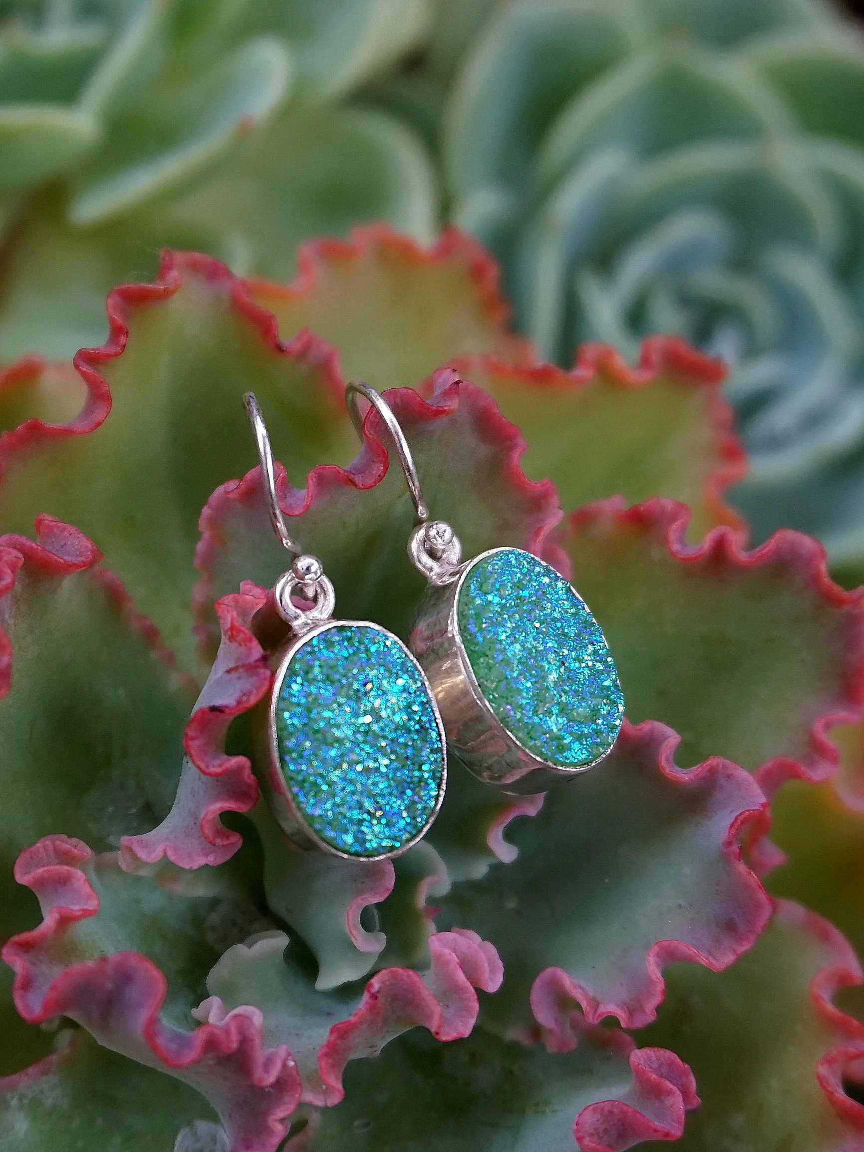 Quartz Crystal Druzy Earring Set 2