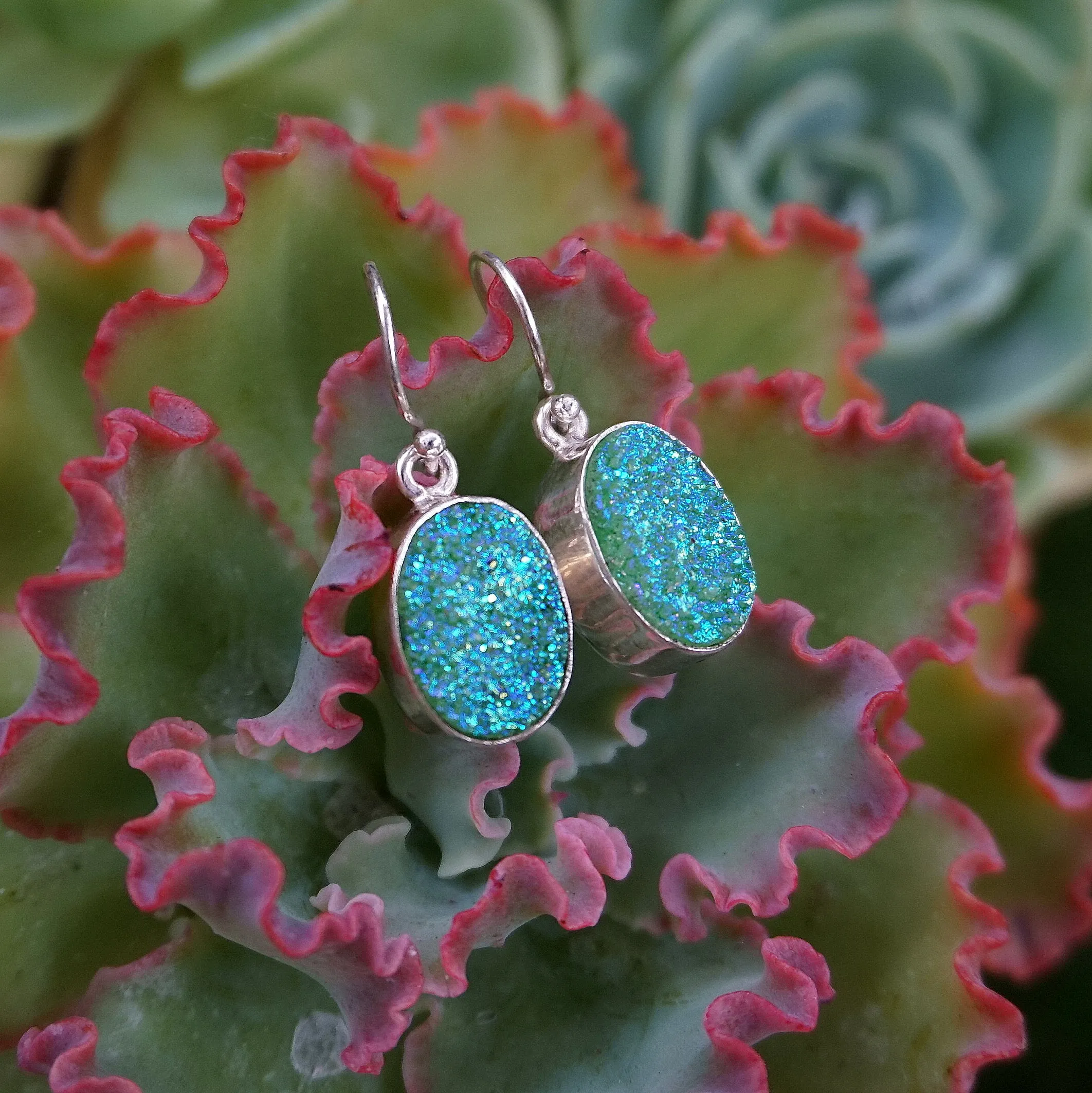 Quartz Crystal Druzy Earring Set 2
