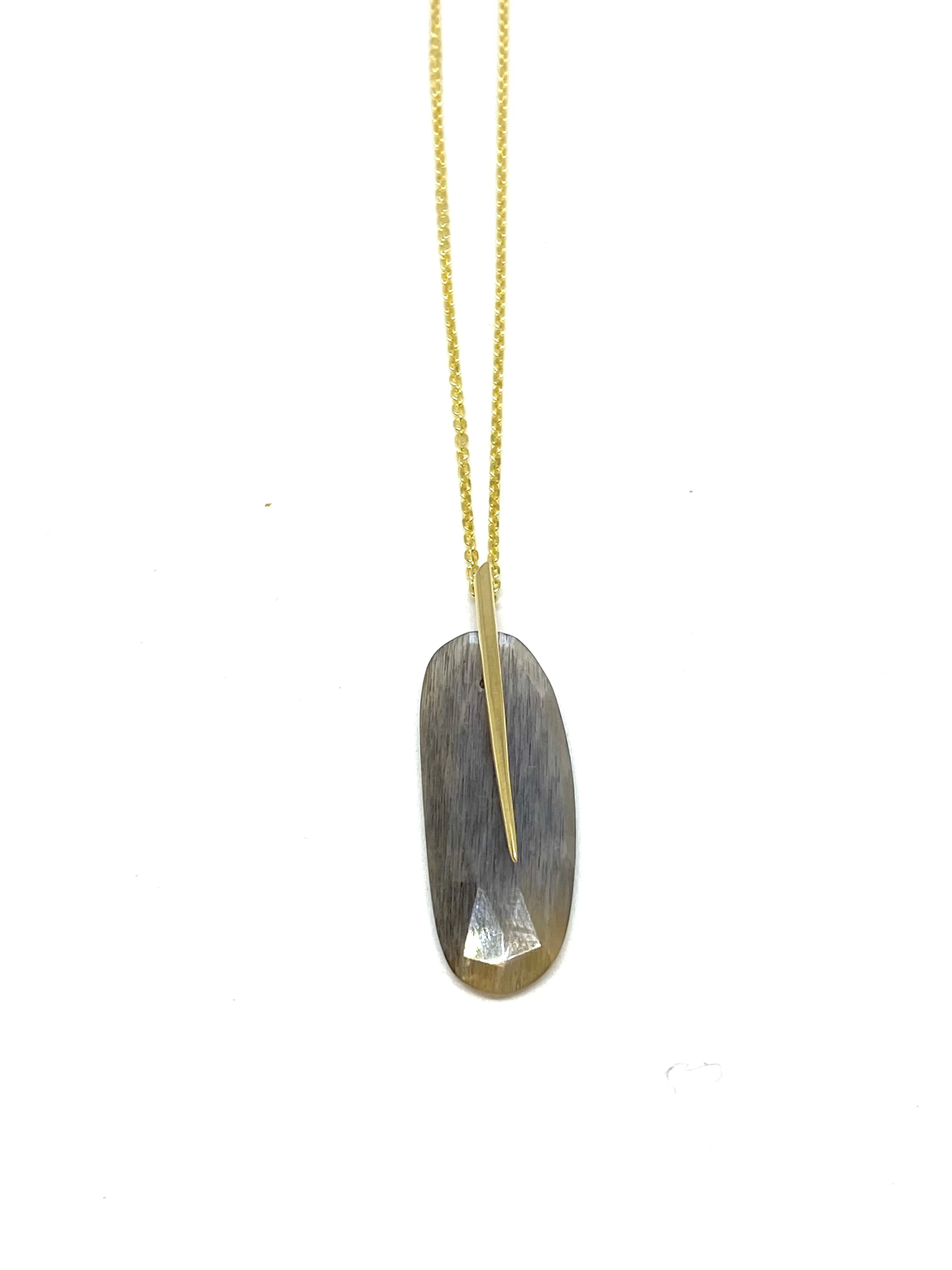 Rachel Atherley Feldspar Feather Pendant
