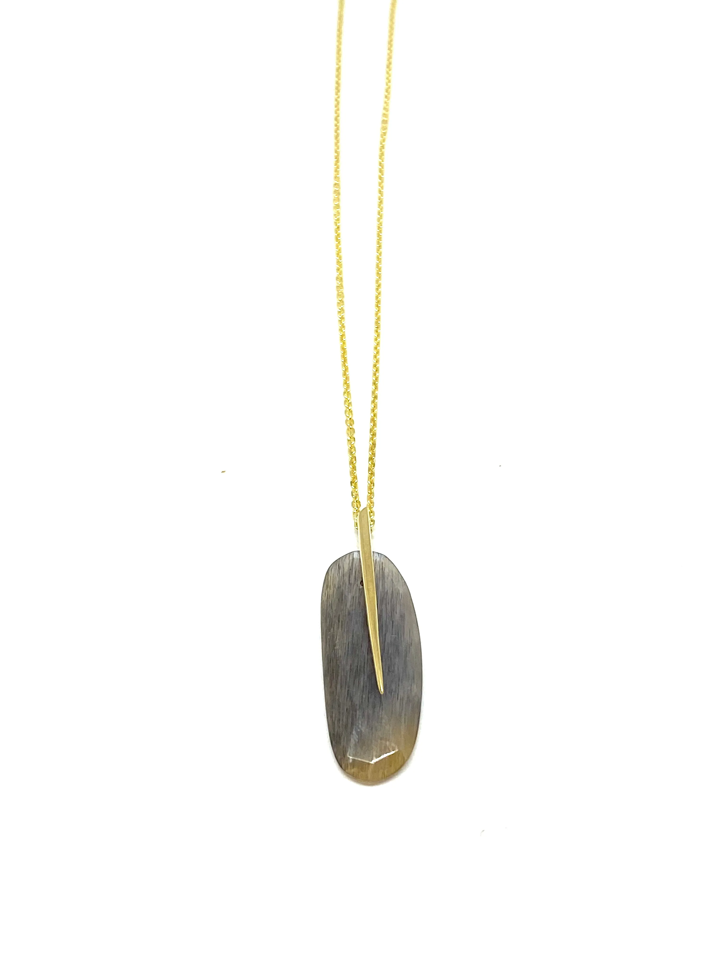Rachel Atherley Feldspar Feather Pendant