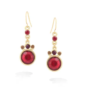 RED CRYSTAL EARRINGS #FW1202543