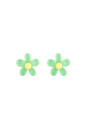 RESIN DAISY FLOWER STUD EARRINGS