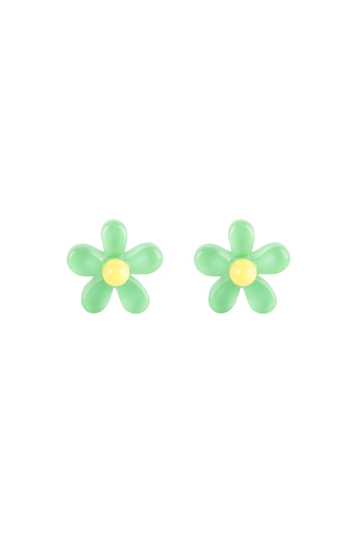 RESIN DAISY FLOWER STUD EARRINGS