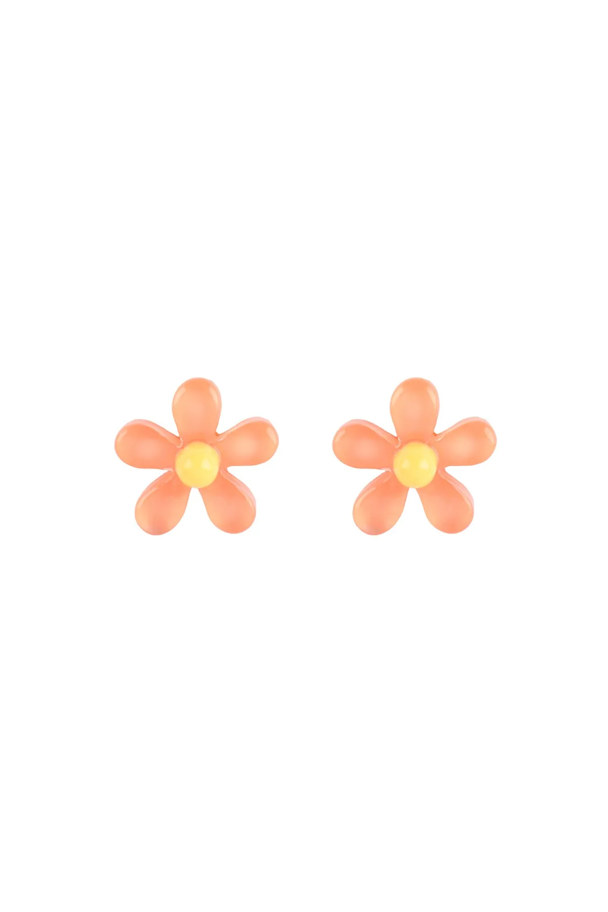 RESIN DAISY FLOWER STUD EARRINGS