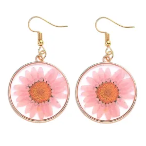 Resin Dried Flower Earrings (Drop)