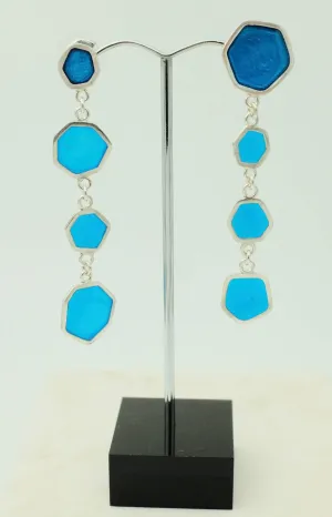 Resin drop earrings