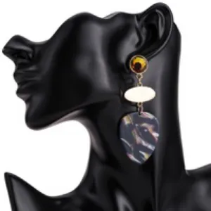 Resin Leaf Earrings