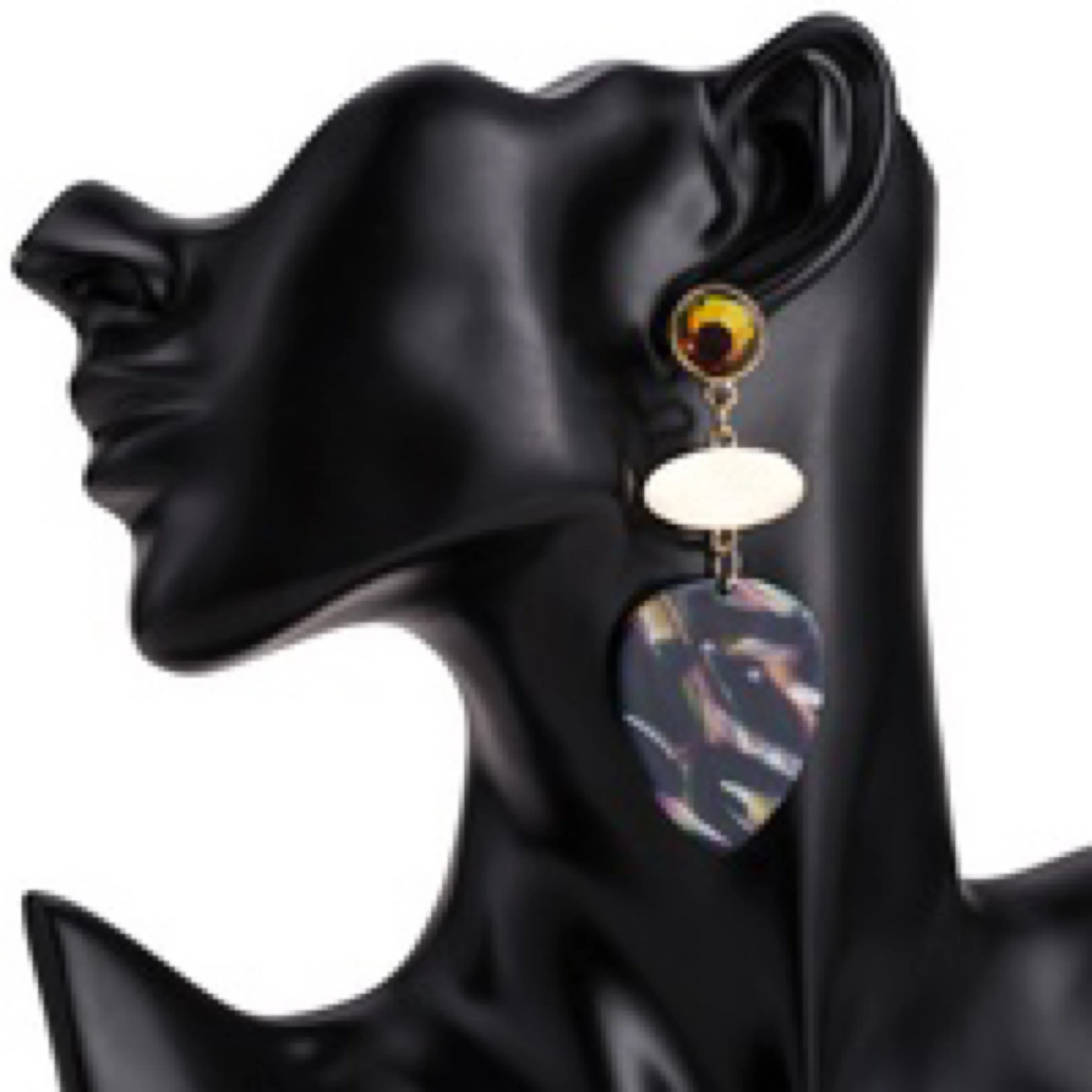 Resin Leaf Earrings