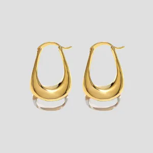 Resin Teardrop 18k Gold Earrings