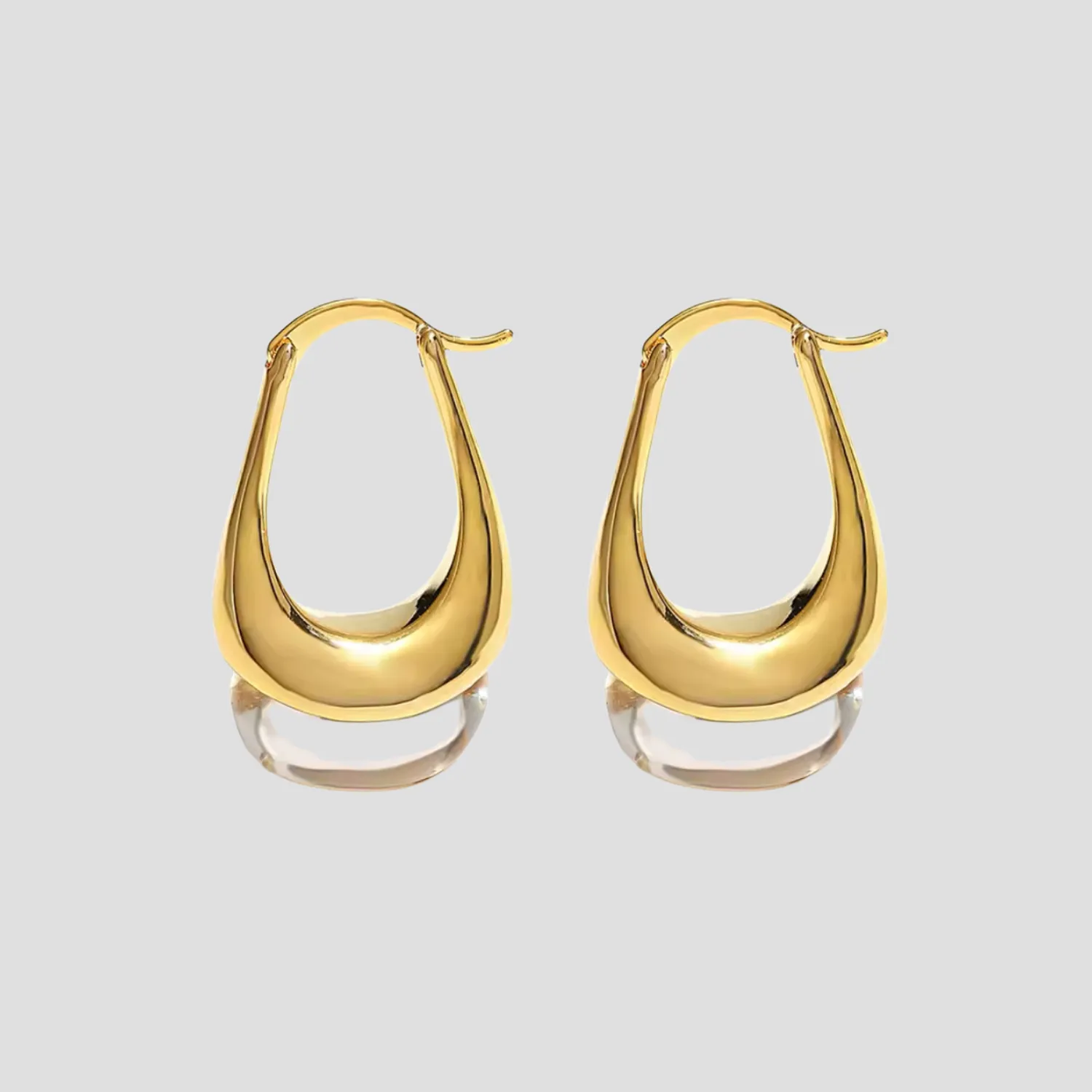 Resin Teardrop 18k Gold Earrings
