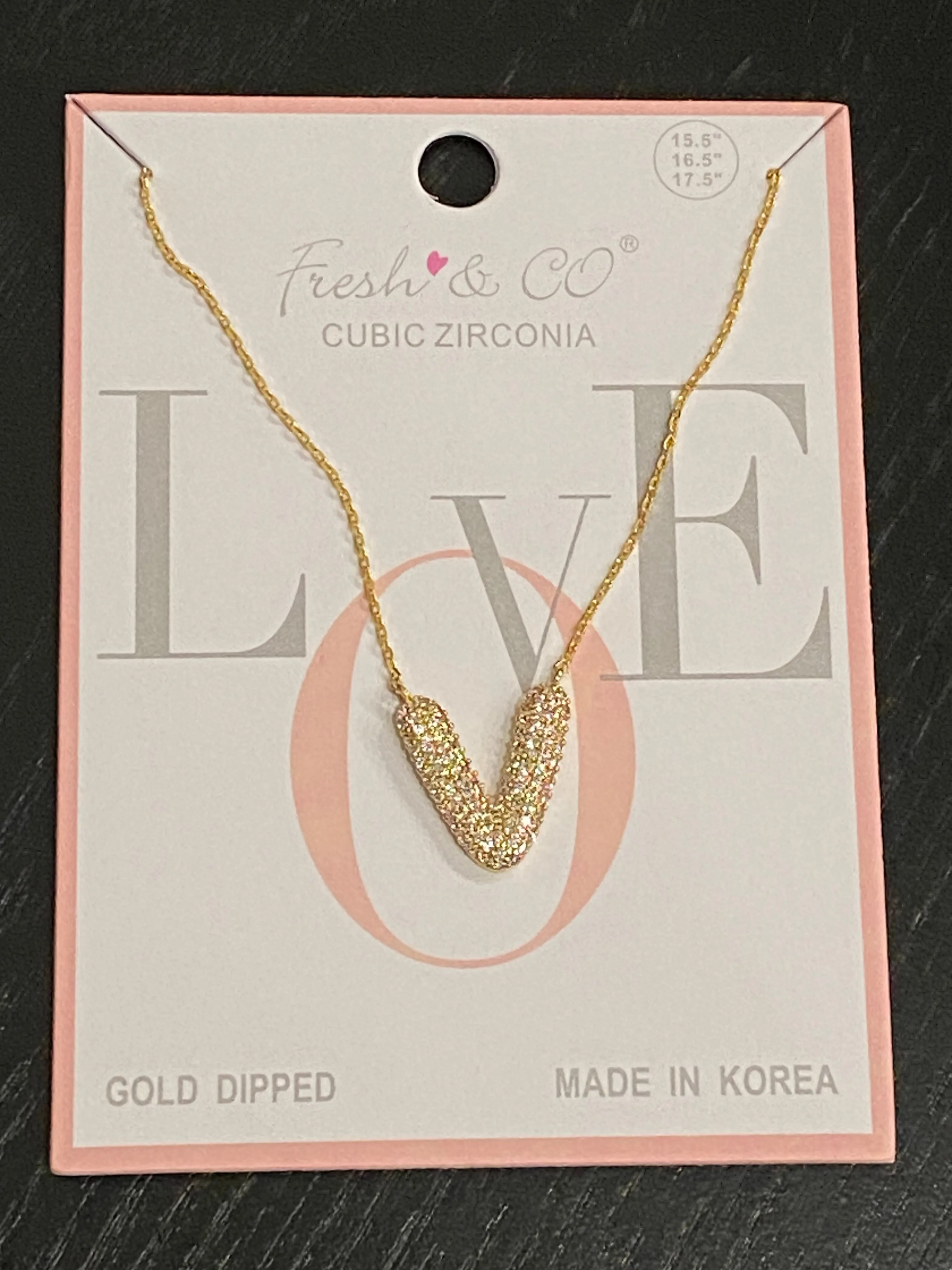 Rhinestone Bubble Initial Necklaces