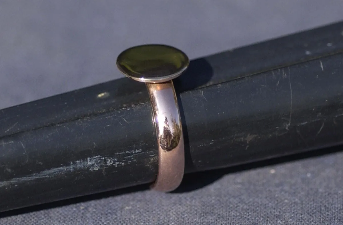 Ring with 11mm Round Glue Pad for Gluing - Handmade Ring Blanks, DIY Ring