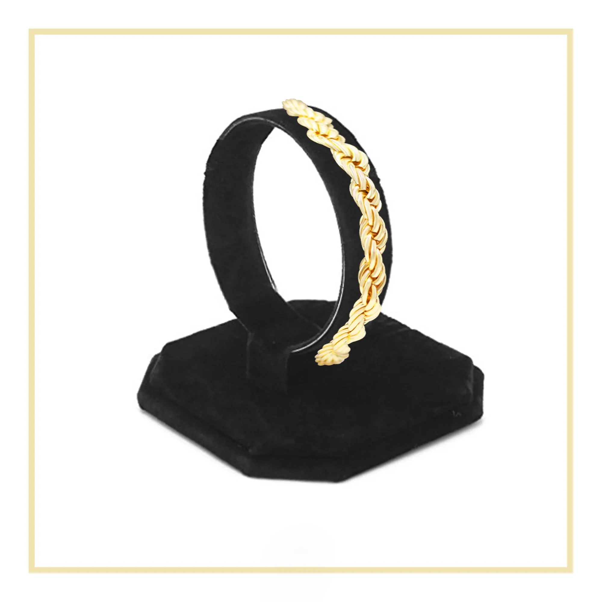 Rope Chain 14K Gold Filled Bracelet 8.5" Set Lobster Claw Clasp Men Jewelry 5 mm 6 mm