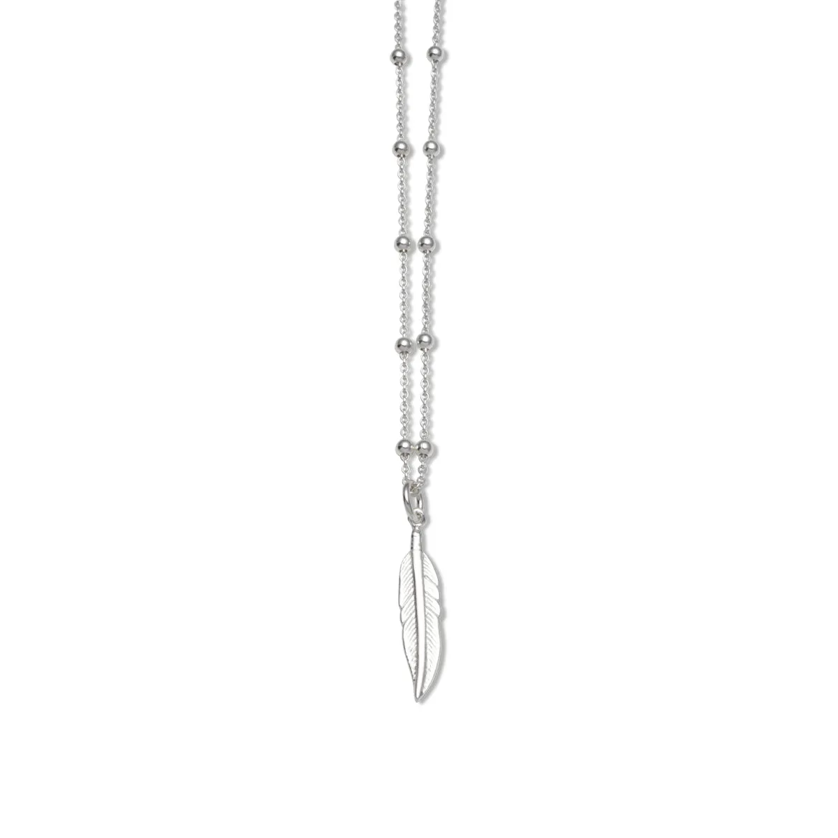 Rosario Necklace With Feather