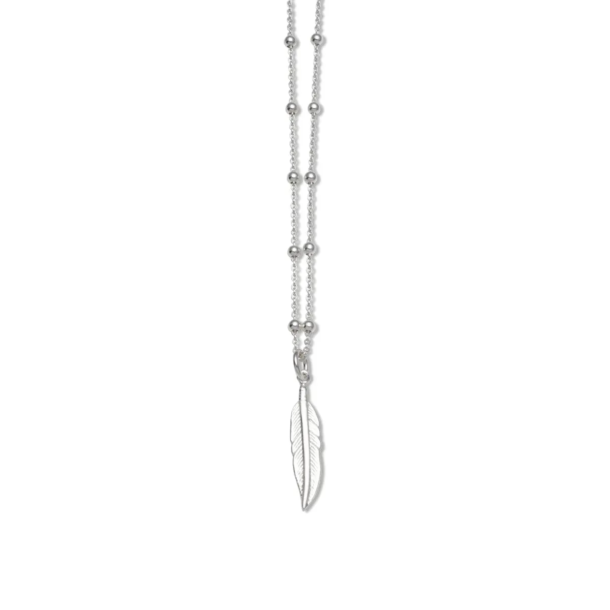 Rosario Necklace With Feather
