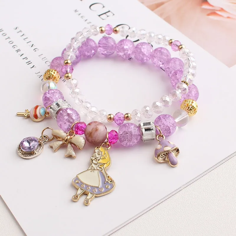 Rose sisi 2022 Summer Vacation Beach Bracelet Shell Little Girl Pendant Burst Bead Sweet Romantic Set Bracelet for women jewelry