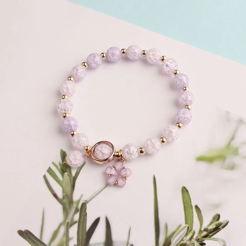 Rose sisi 2022 Summer Vacation Beach Bracelet Shell Little Girl Pendant Burst Bead Sweet Romantic Set Bracelet for women jewelry