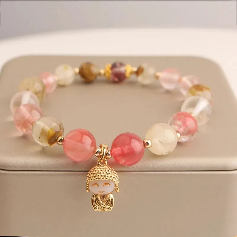 Rose sisi Korean amethyst bracelet for women temperament the heart of the ocean long life lock friendship bracelets jewelry gift