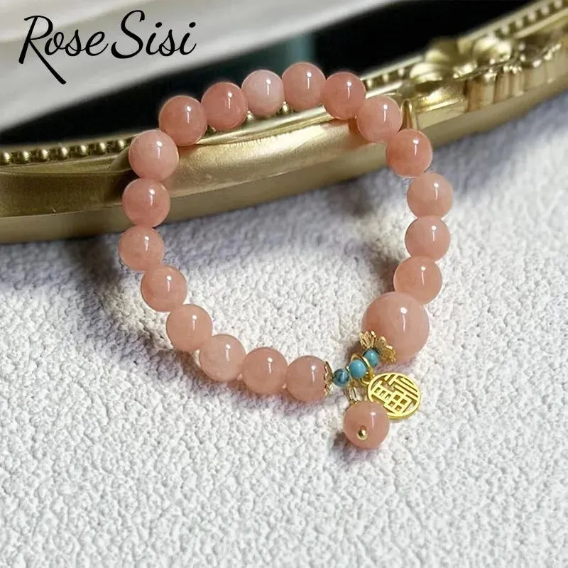 Rose sisi New Chinese style crystal bracelet for women color  jewelry handmade women's bracelet transfer present for gift