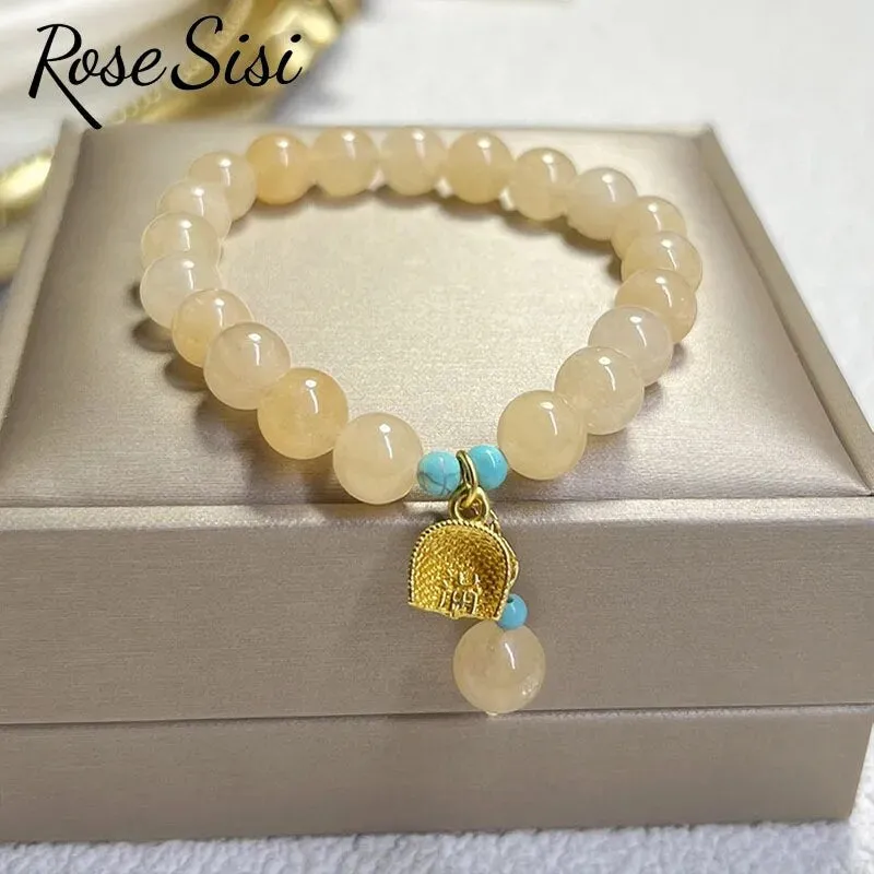 Rose sisi New Chinese style crystal bracelet for women color  jewelry handmade women's bracelet transfer present for gift