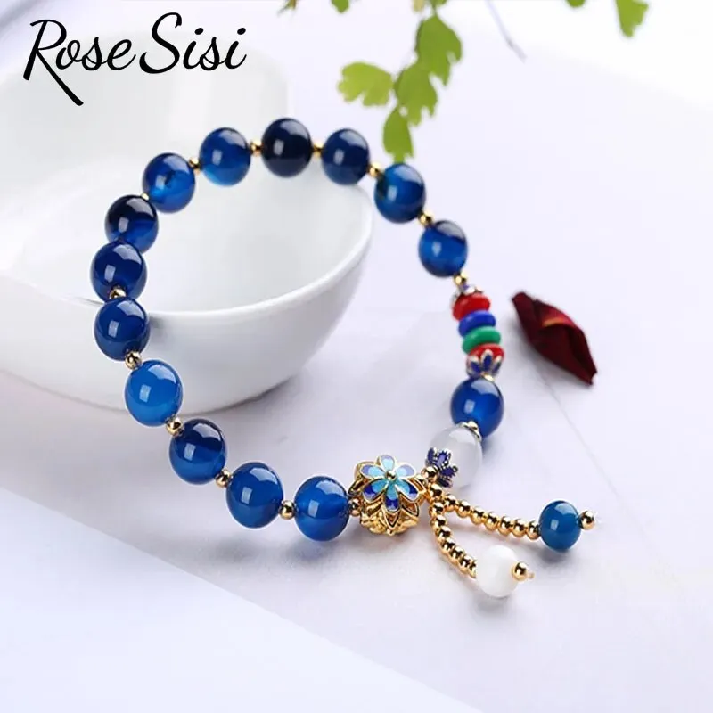 Rose sisi New Chinese style crystal bracelet for women color  jewelry handmade women's bracelet transfer present for gift