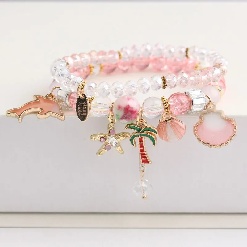 Rose sisi new style crystal bracelet female Korean style student Crystal transfer bracelet for women friend friendship jewelry