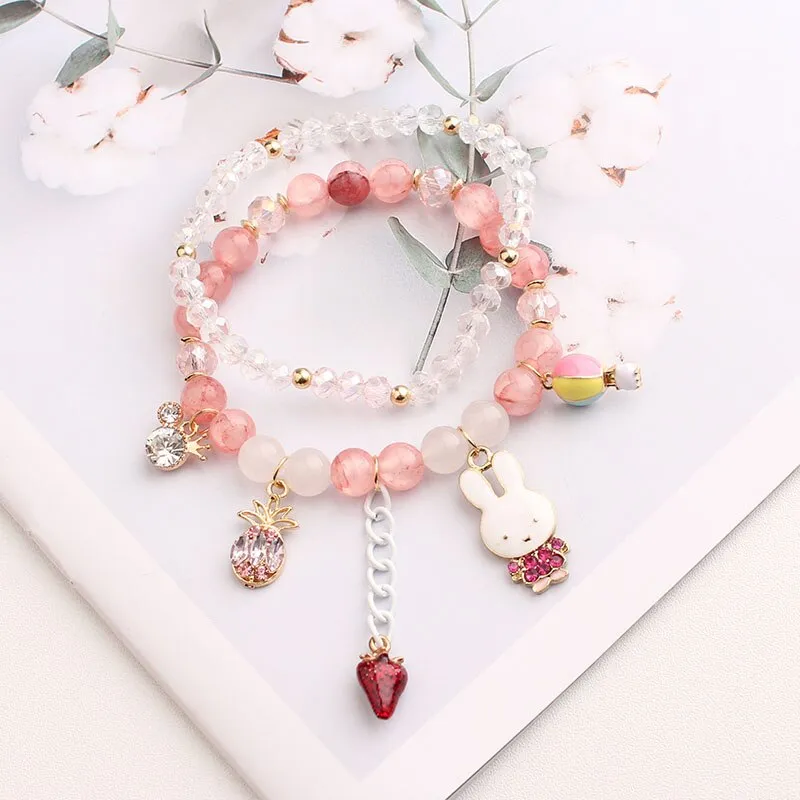 Rose sisi new style crystal bracelet female Korean style student Crystal transfer bracelet for women friend friendship jewelry