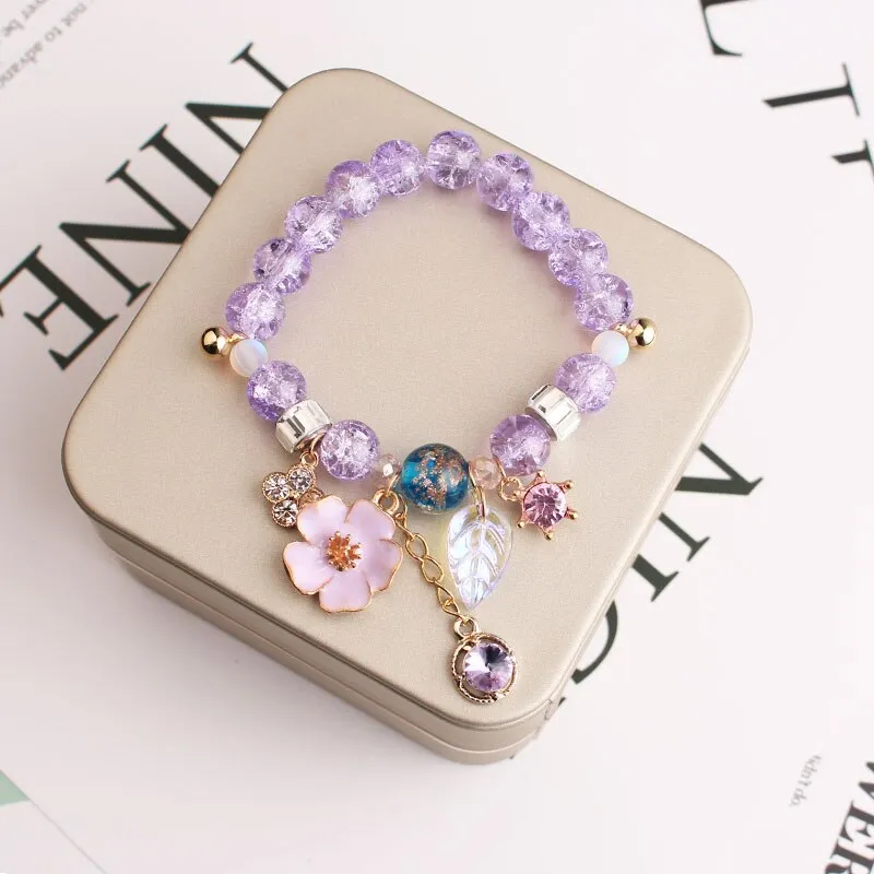 Rose sisi new style crystal bracelet female Korean style student Crystal transfer bracelet for women friend friendship jewelry