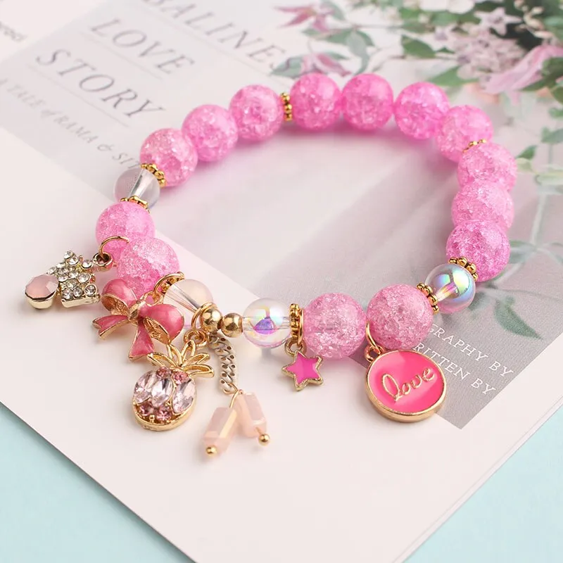 Rose sisi new style crystal bracelet female Korean style student Crystal transfer bracelet for women friend friendship jewelry