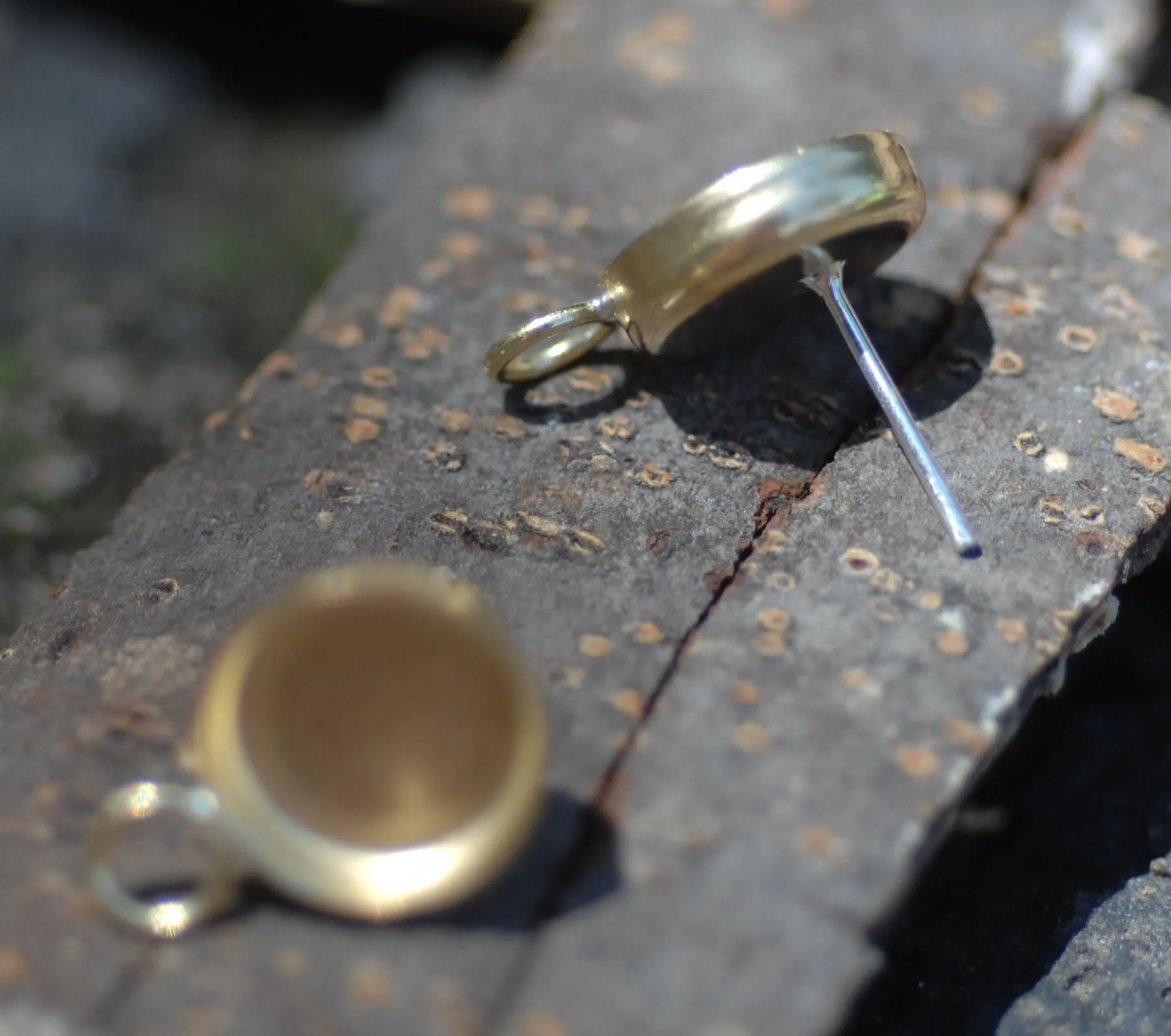 Round Stud Earrings with Bezel Cups for Resin Jewelry
