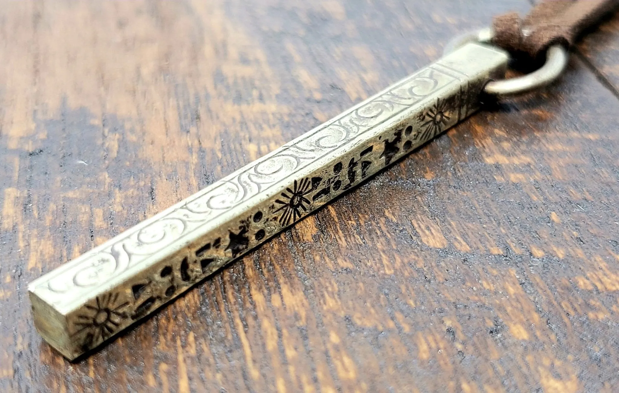 Rustic Silver Tibetan Pendant Necklace