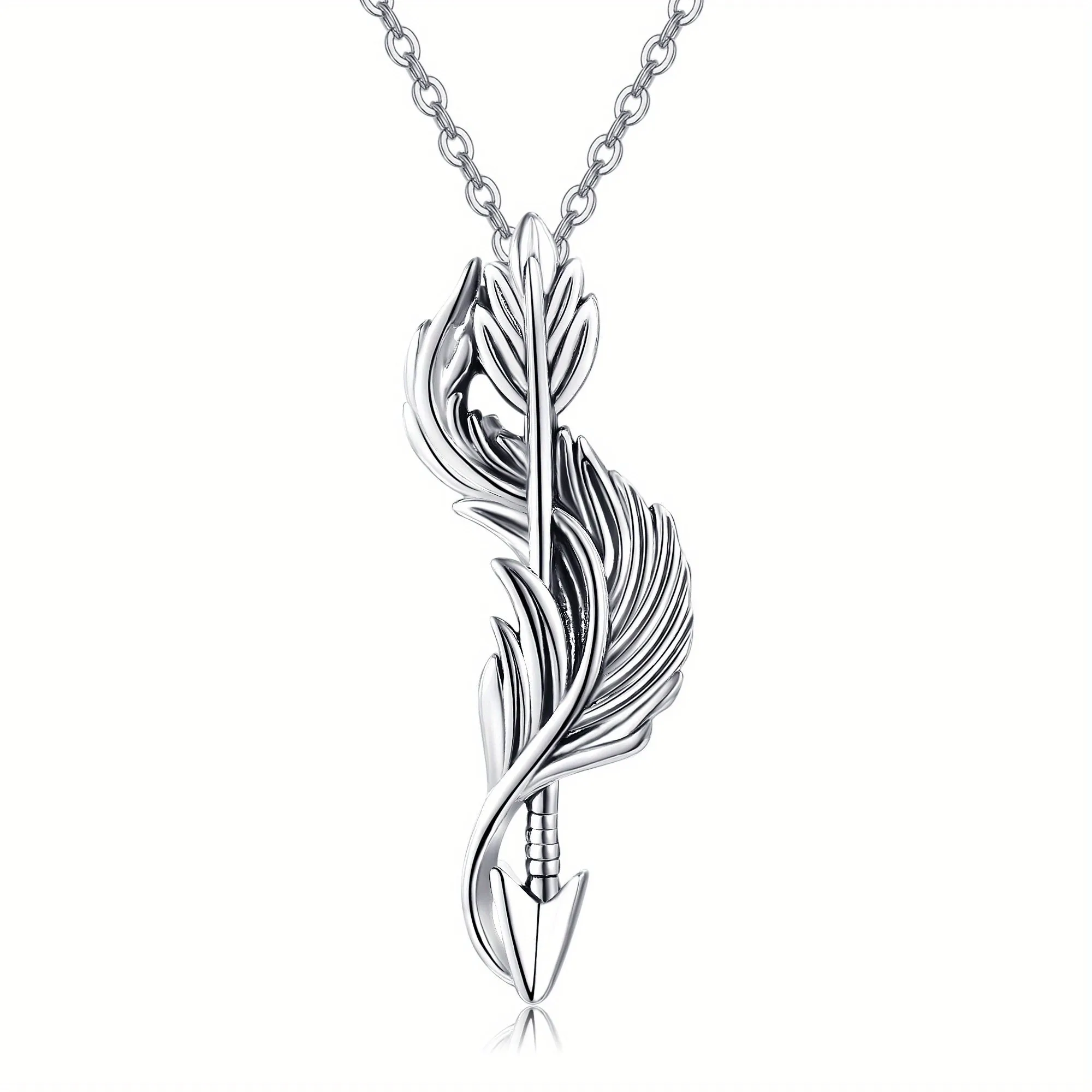 S925 Silver Arrow Pendant Necklace Classic Love Arrow Jewelry
