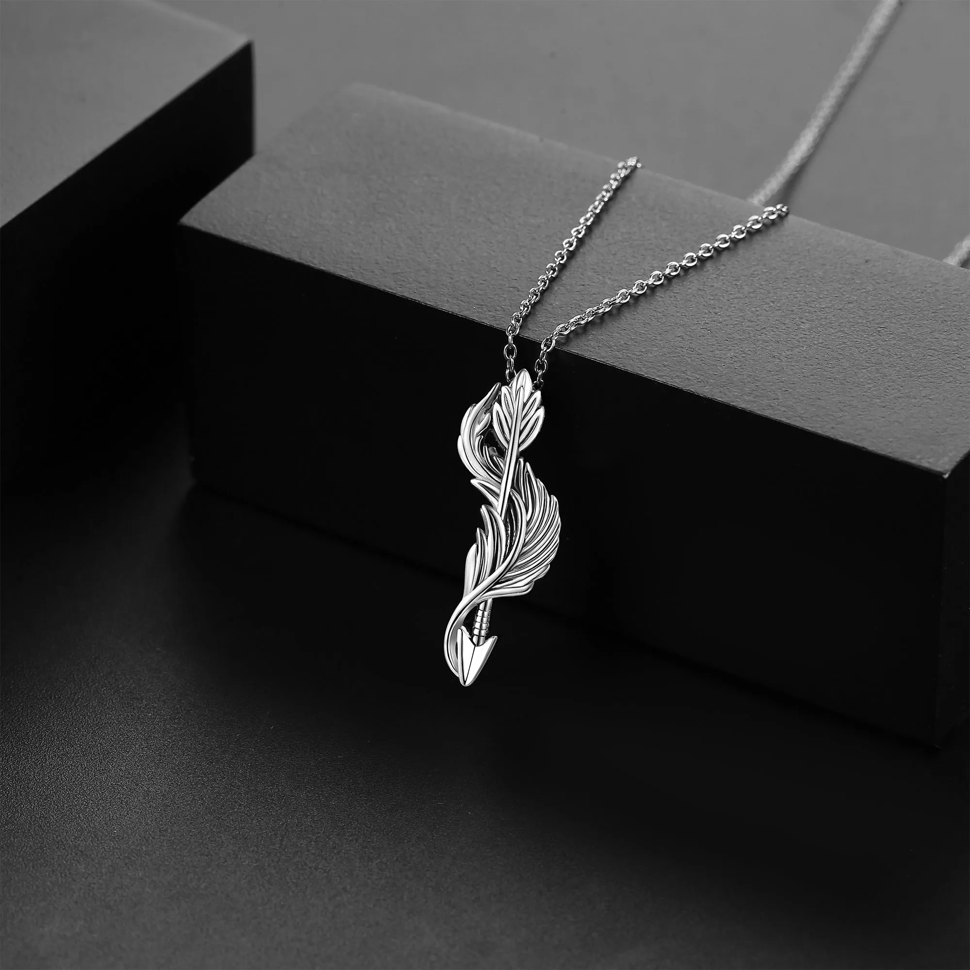 S925 Silver Arrow Pendant Necklace Classic Love Arrow Jewelry