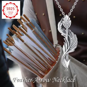 S925 Silver Arrow Pendant Necklace Classic Love Arrow Jewelry