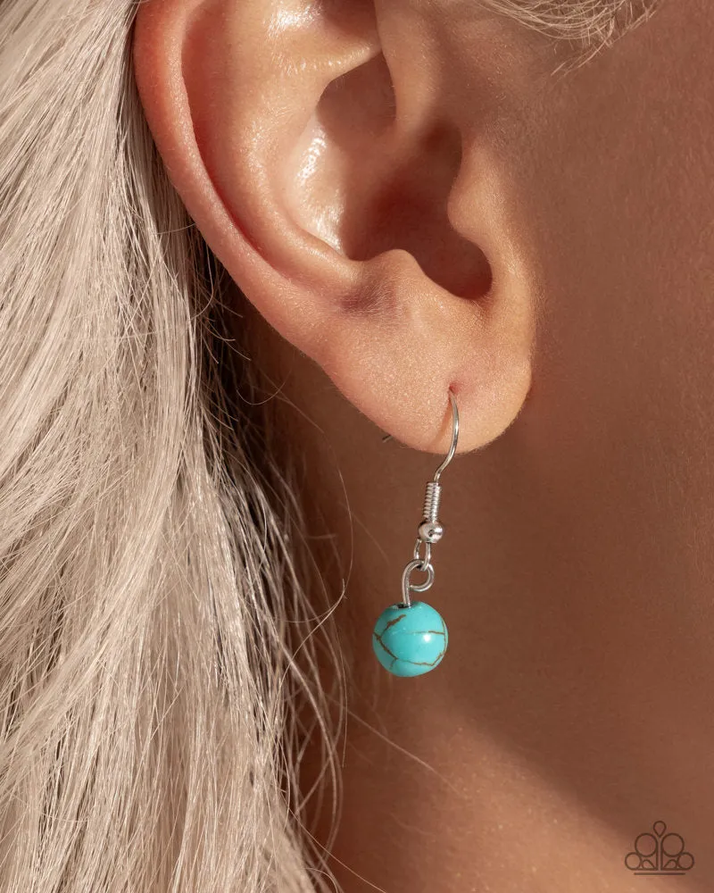 Saloon Girl - Blue (Turquoise) Charm Necklace (LOP-1224)