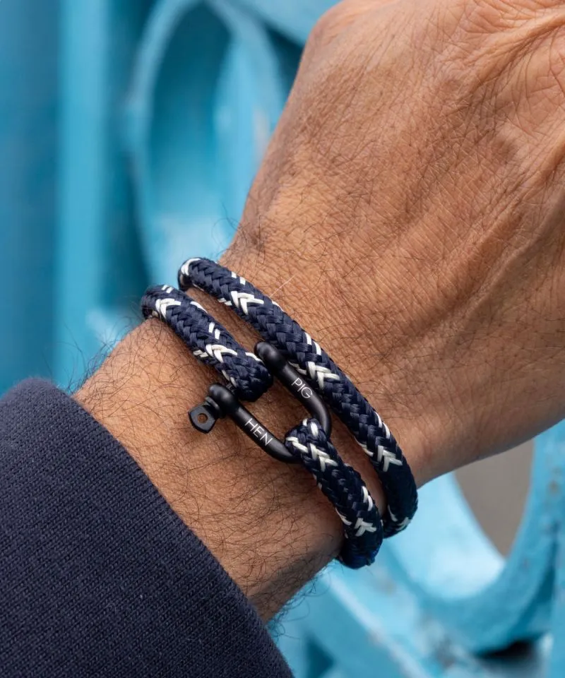 Salty Steve Bracelet in Navy/Ivory