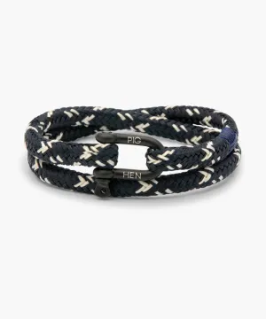 Salty Steve Bracelet in Navy/Ivory