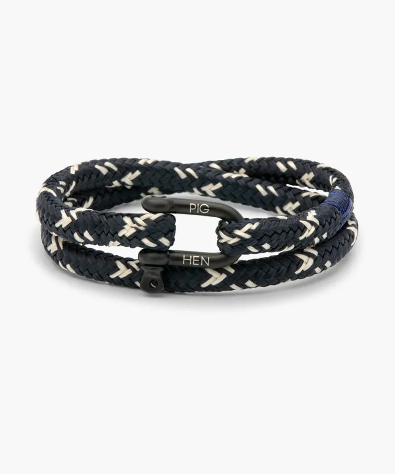 Salty Steve Bracelet in Navy/Ivory