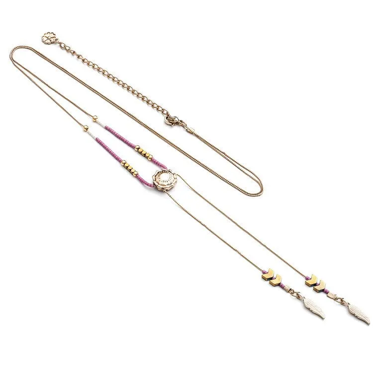 Santa Maria Necklace in Pink & Gold