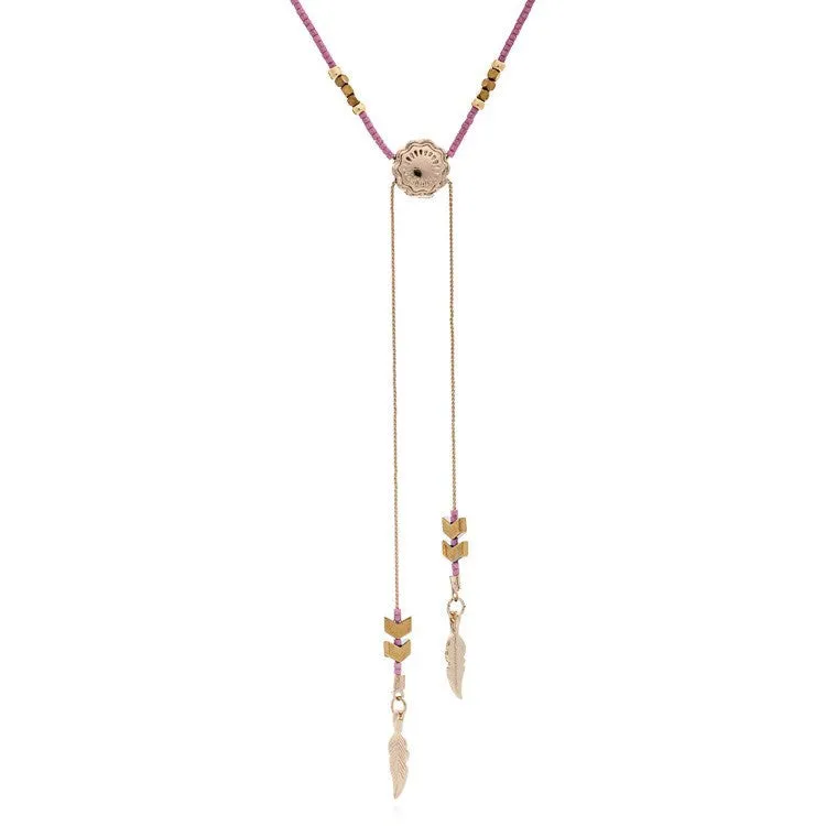 Santa Maria Necklace in Pink & Gold