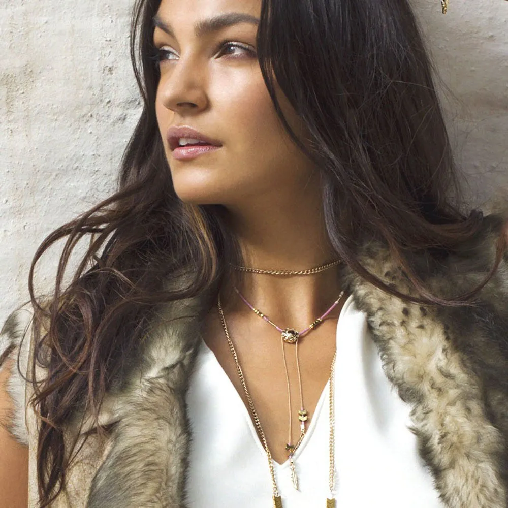 Santa Maria Necklace in Pink & Gold