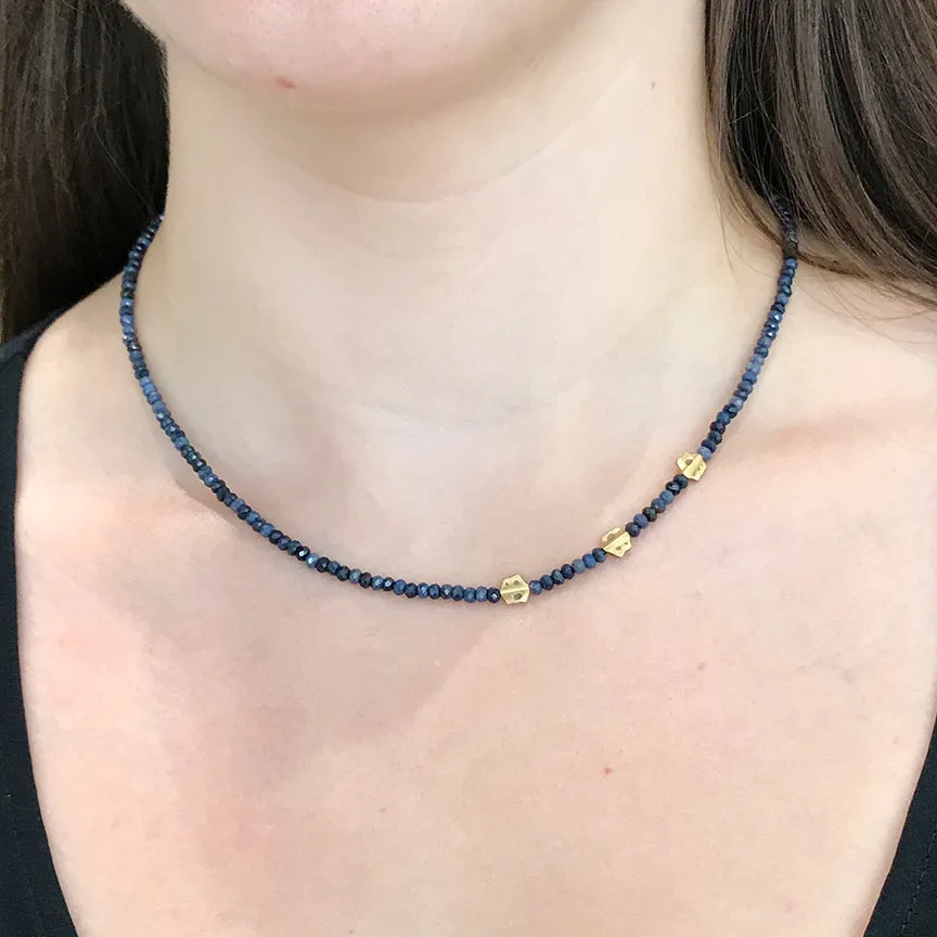 Sapphire Flora Bead Necklace