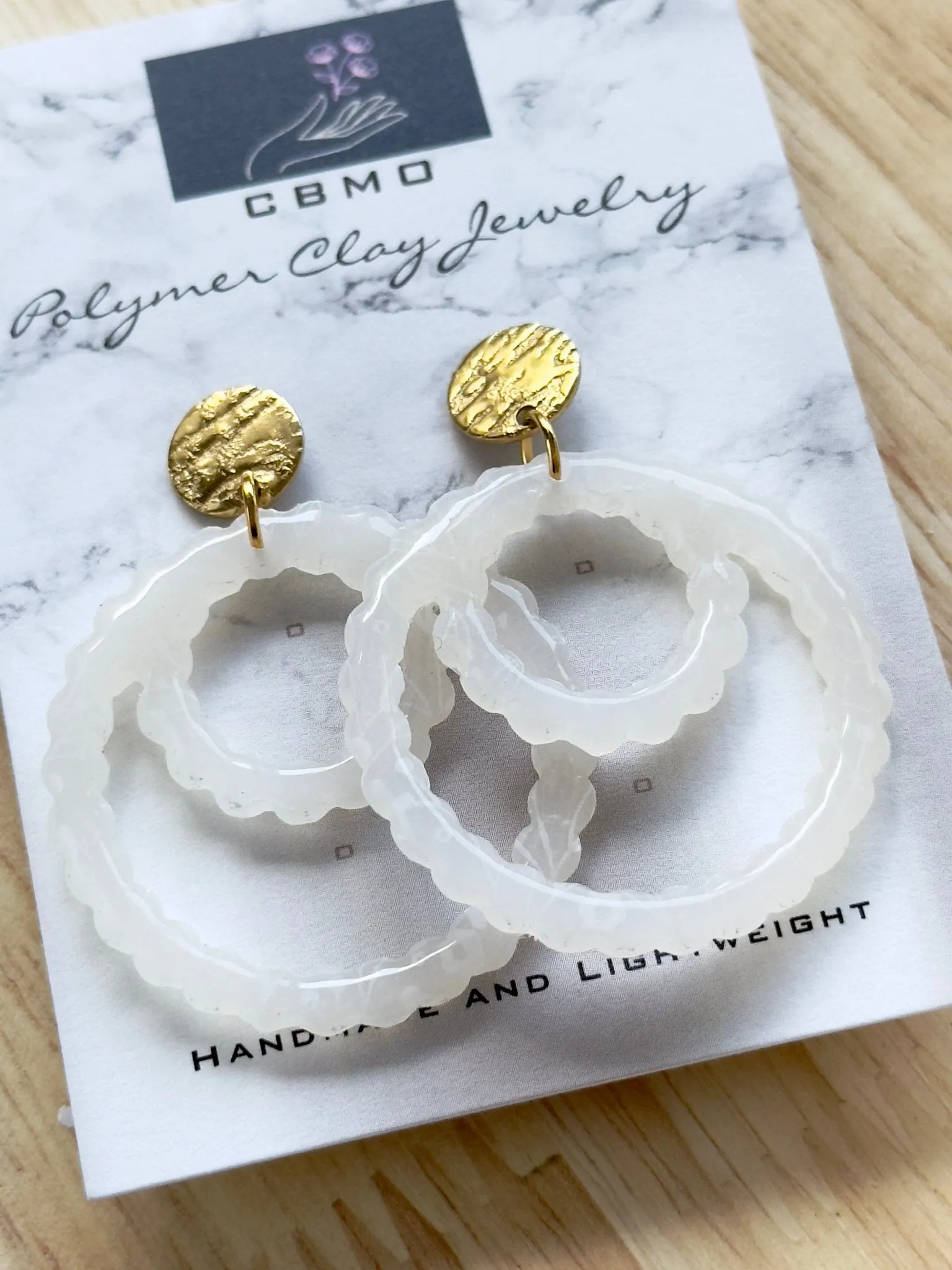 Scalloped Circle Dangles